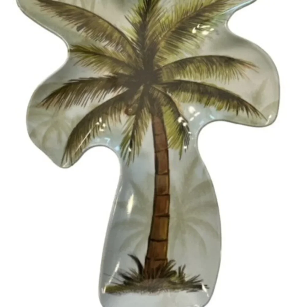 3 Piece‎ Melamine Ware Serving Set Veggie Appetizers Holiday Palm Tree Tropical